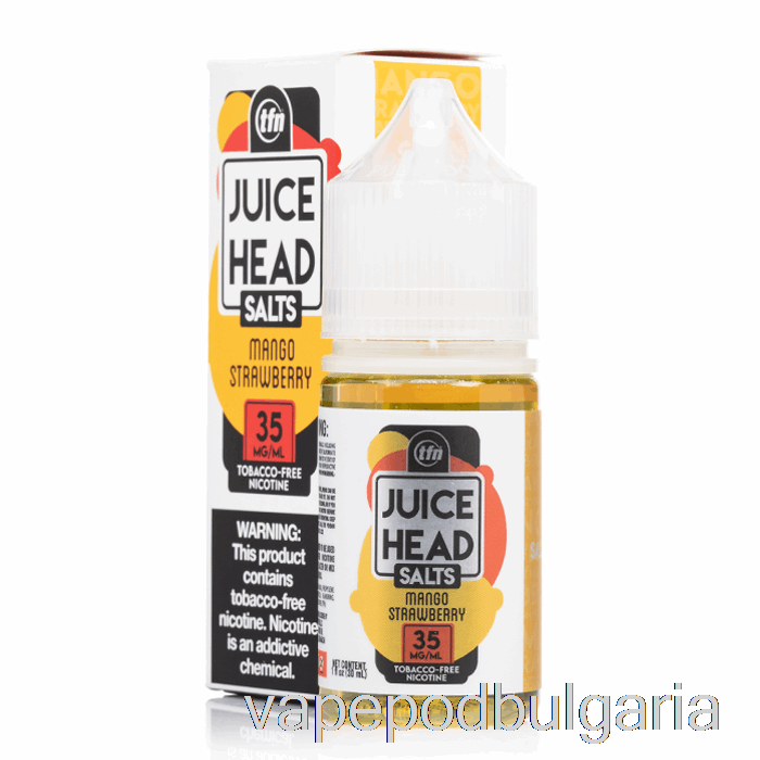 Vape 10000 Дръпки Mango Strawberry - Juice Head Salts - 30ml 35mg